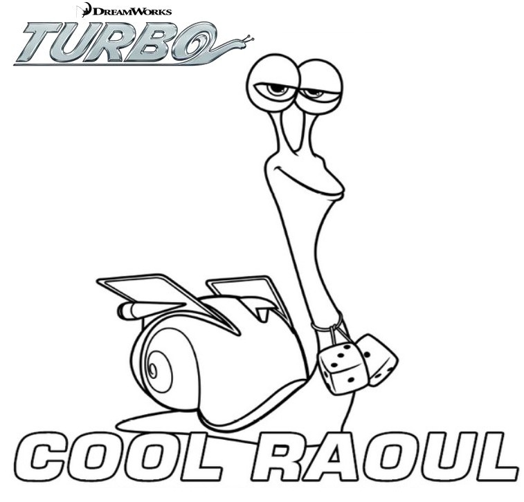 coloriage turbo l escargot cool raoul